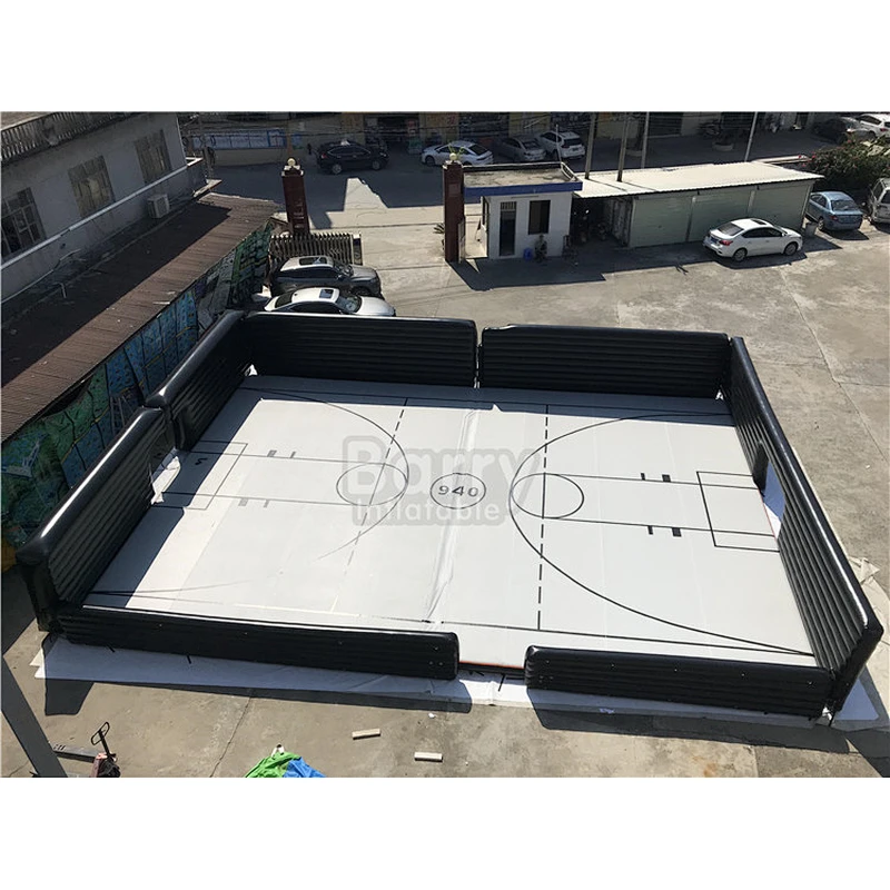 Drop Stitch Fabric Material Inflatable Game Area Football Field , Airtrack Mat Design for Inflatable Soccer Court for Sale