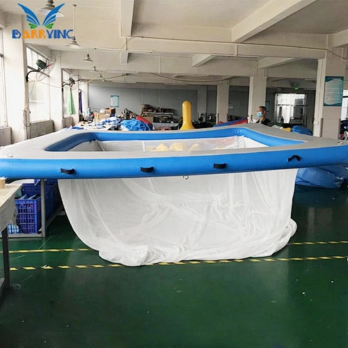 Custom Made Size Double Layer Double Wall Fabric Inflatable Pools Inflatable Floating Swimming Pool Sea Pool for Yacht Boats