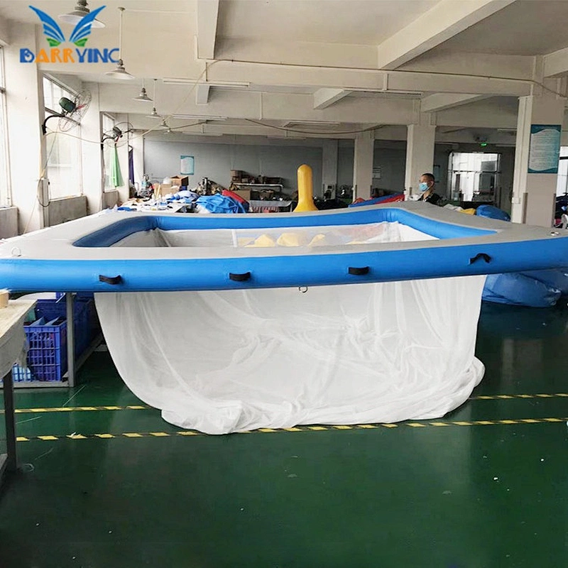 Custom Made Size Double Layer Double Wall Fabric Inflatable Pools Inflatable Floating Swimming Pool Sea Pool for Yacht Boats