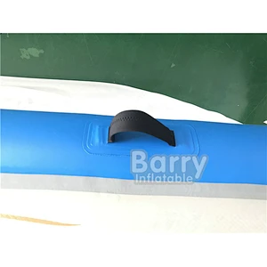 Barry Factory Price Double Layer DWF Drop Stitch Inflatable Ocean Pool With Netting Enclosure For Protect Swimming