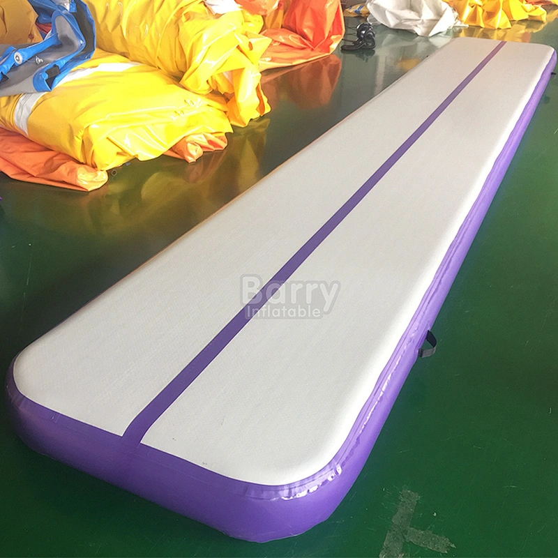 Wholesale Gymnastics Inflatable 8m Air Track Double DWF Gym Mat Inflatable Air Tumble Track For Sale
