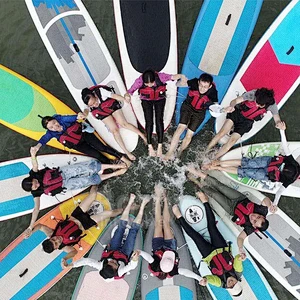 wholesale cheap price new arrival surfing see through paddle board China factory