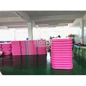 Pink inflatable exercise gym mat for home use , gymnastics mats cheap price