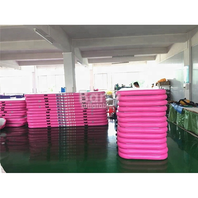 Pink inflatable exercise gym mat for home use , gymnastics mats cheap price