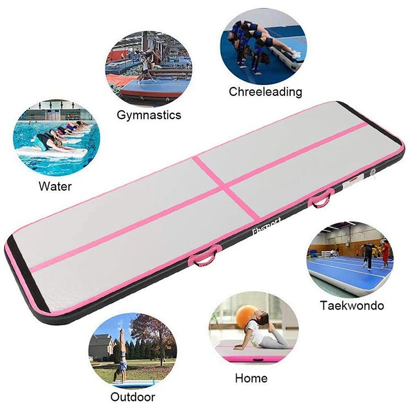 Wholesale environmental durable PVC air track gymnastics mats with electric air pump