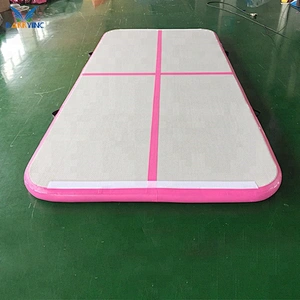 Pink inflatable exercise gym mat for home use , gymnastics mats cheap price