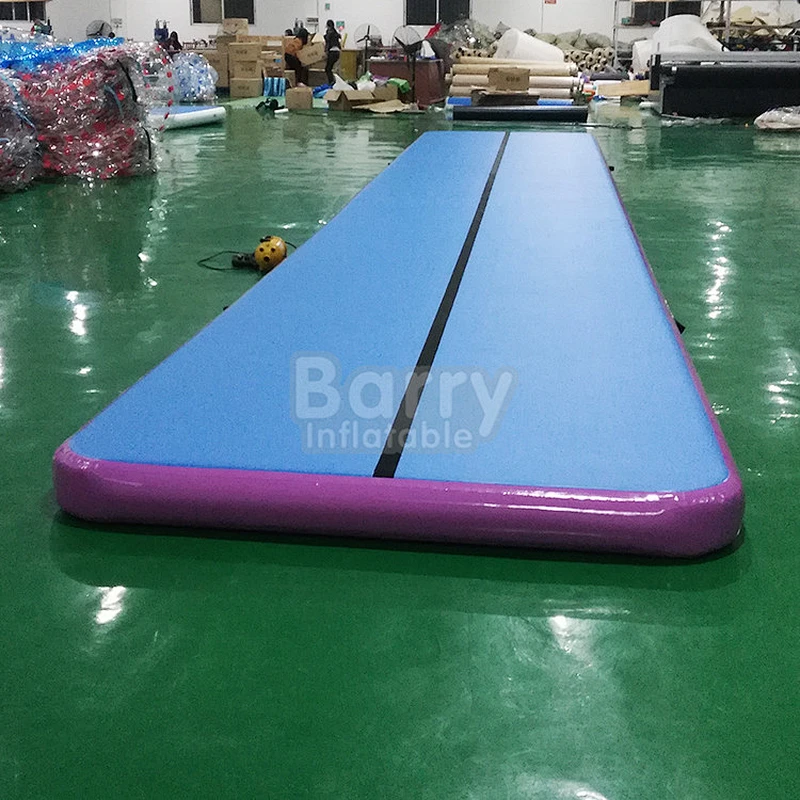 10m Purple Gym Mat Tumble Cheerleading Inflatable Bouncing Mattress Sport Air Track Gymnastics Mat For Dancing