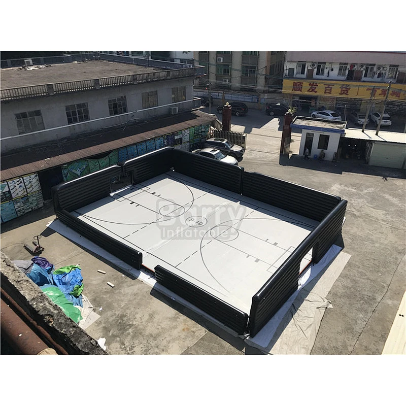 Drop Stitch Fabric Material Inflatable Game Area Football Field , Airtrack Mat Design for Inflatable Soccer Court for Sale