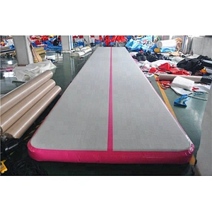Pink inflatable exercise gym mat for home use , gymnastics mats cheap price