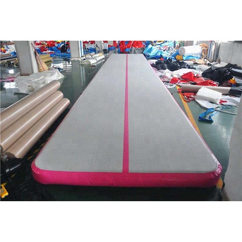 Pink inflatable exercise gym mat for home use , gymnastics mats cheap price