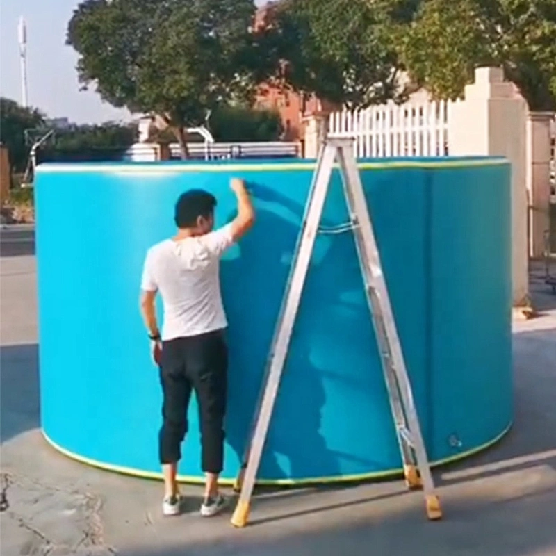 New Soft Environmental Double Wall Fabric Material Inflatable Pool for kids swimming
