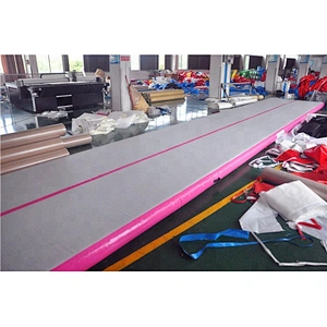 Pink inflatable exercise gym mat for home use , gymnastics mats cheap price