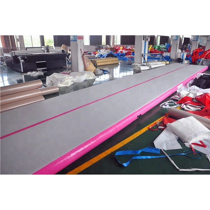 Pink inflatable exercise gym mat for home use , gymnastics mats cheap price