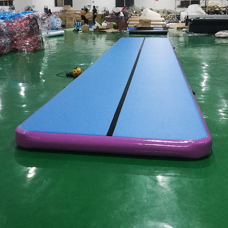10m Purple Gym Mat Tumble Cheerleading Inflatable Bouncing Mattress Sport Air Track Gymnastics Mat For Dancing