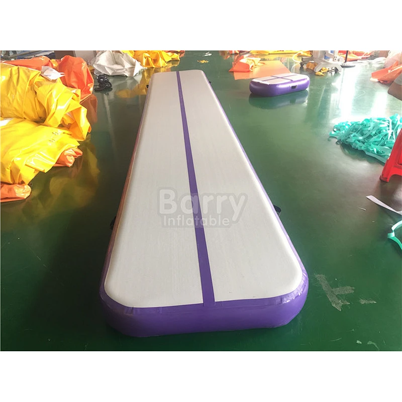 Wholesale Gymnastics Inflatable 8m Air Track Double DWF Gym Mat Inflatable Air Tumble Track For Sale
