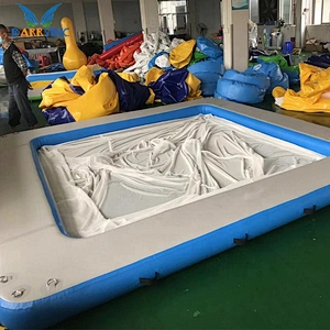 Water Play Equipment Protective Anti Jellyfish Inlatable Ocean Swimming Pool With Netting Enclosure For Yacht