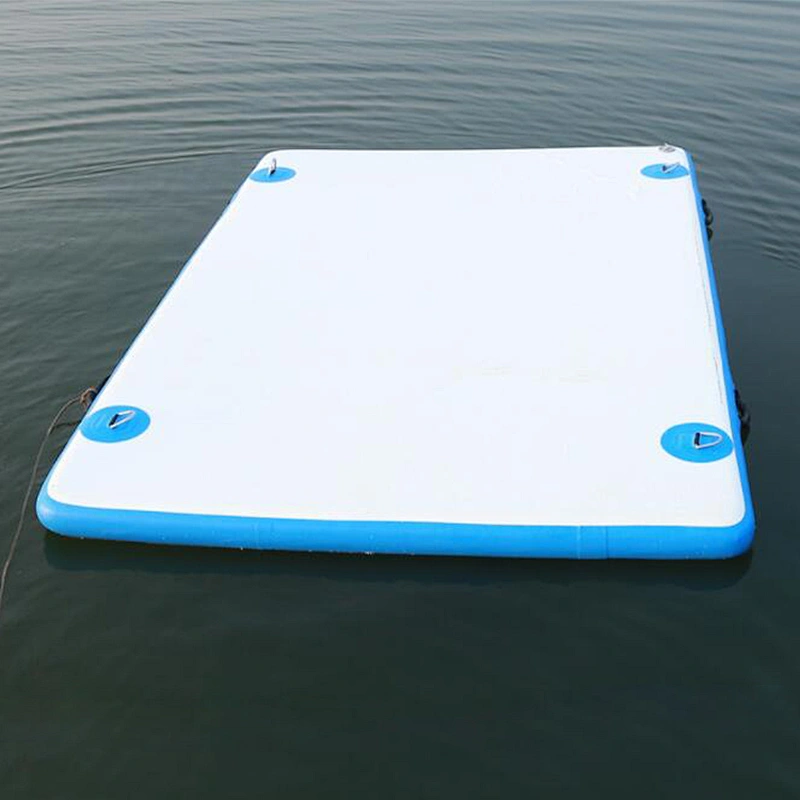 Drop stitch Fabric inflatable dock floating bed , inflatable fishing air deck water mat in water play equipment