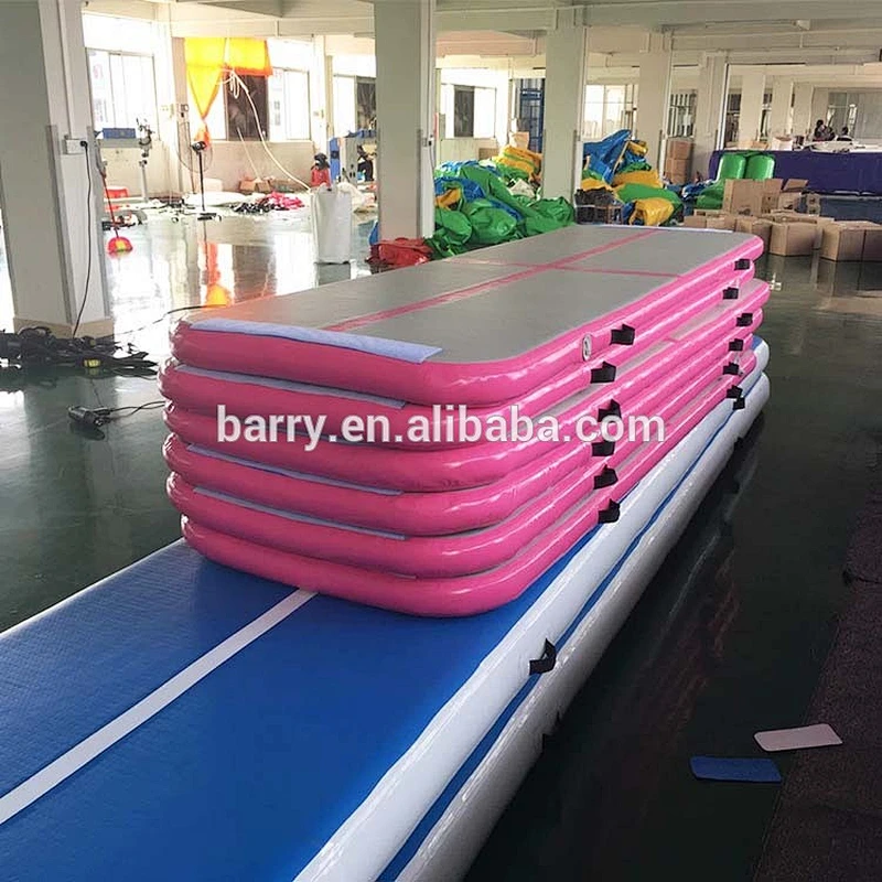 Professional supplier inflatable tricking mat gymnastics rhythmic training mats gym air floor , gymnastics incline mat