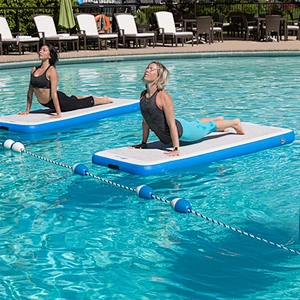 Durable cheap inflatable floating pool yoga board fitness mats  , inflatable yoga mat on water