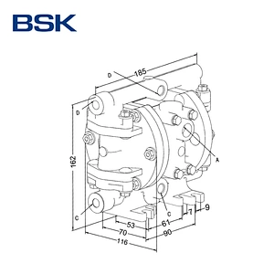 High quality air compressor pneumatic double diaphragm pump for laminating machine