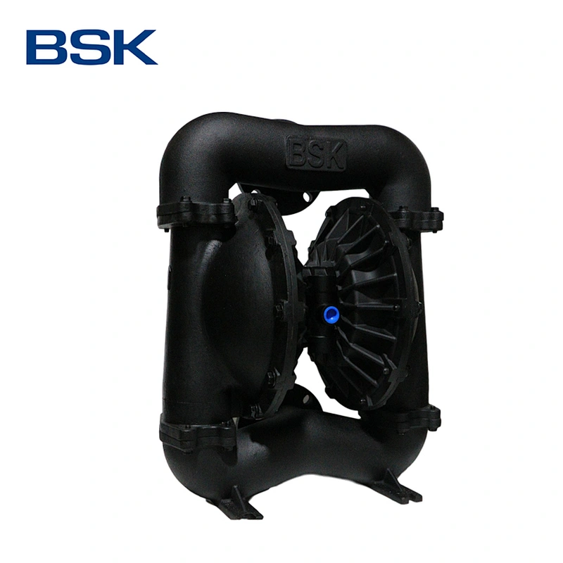 Flange caliber cast iron air driven pneumatic diaphragm pump with hytrel membrane for chemical liquid
