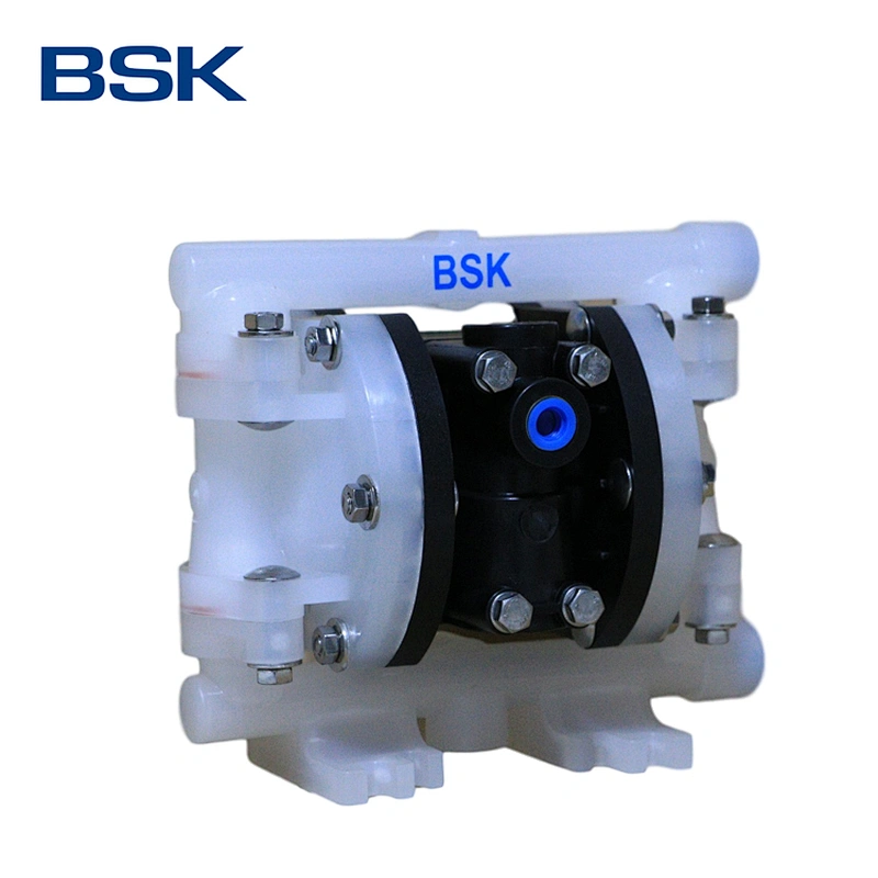 1/4 inch small mouth BSK double pneumatic diaphragm pump in plastic material