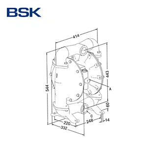 High pressure standard vertical aluminum alloy pneumatic 2