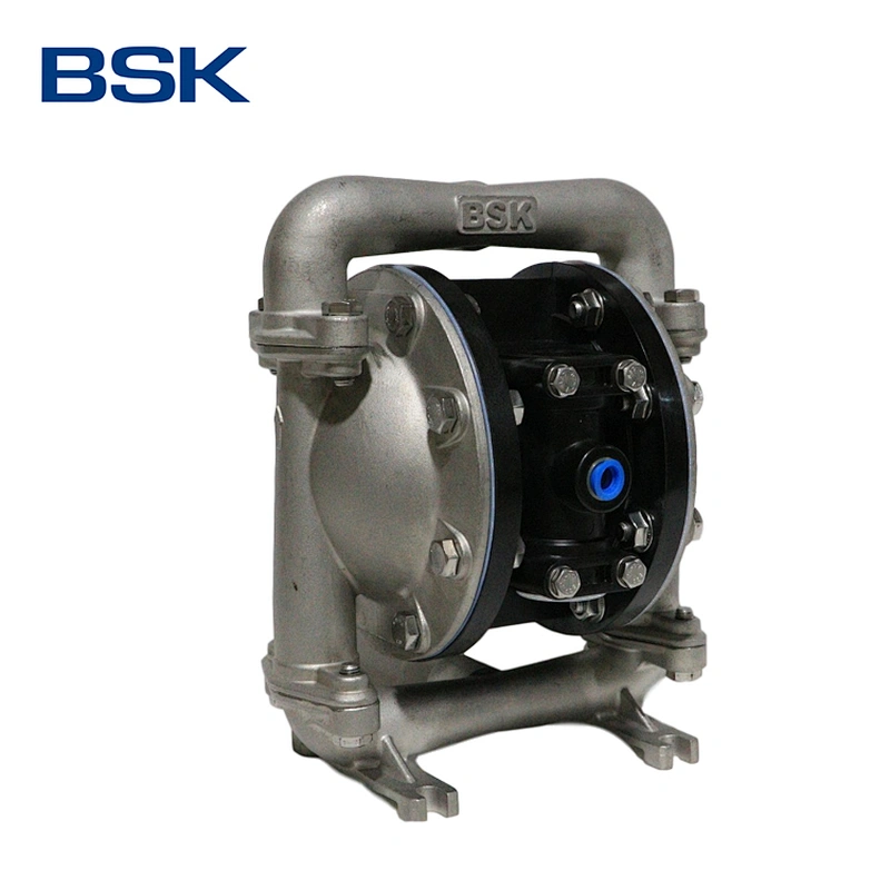 Air Operated Diaphragm Pumps Noise Reduction SS Double Pneumatic Diaphragm Pump