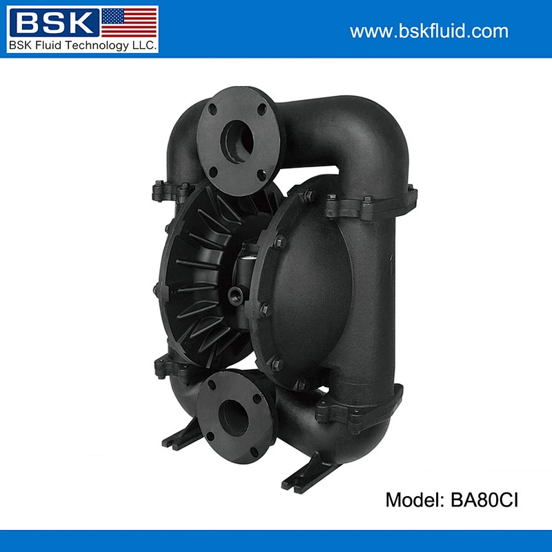 three inch cast iron air driven pneumatic membrane pump from BSK