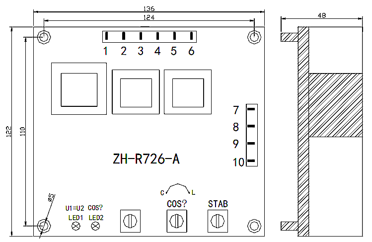 R726 dimensions