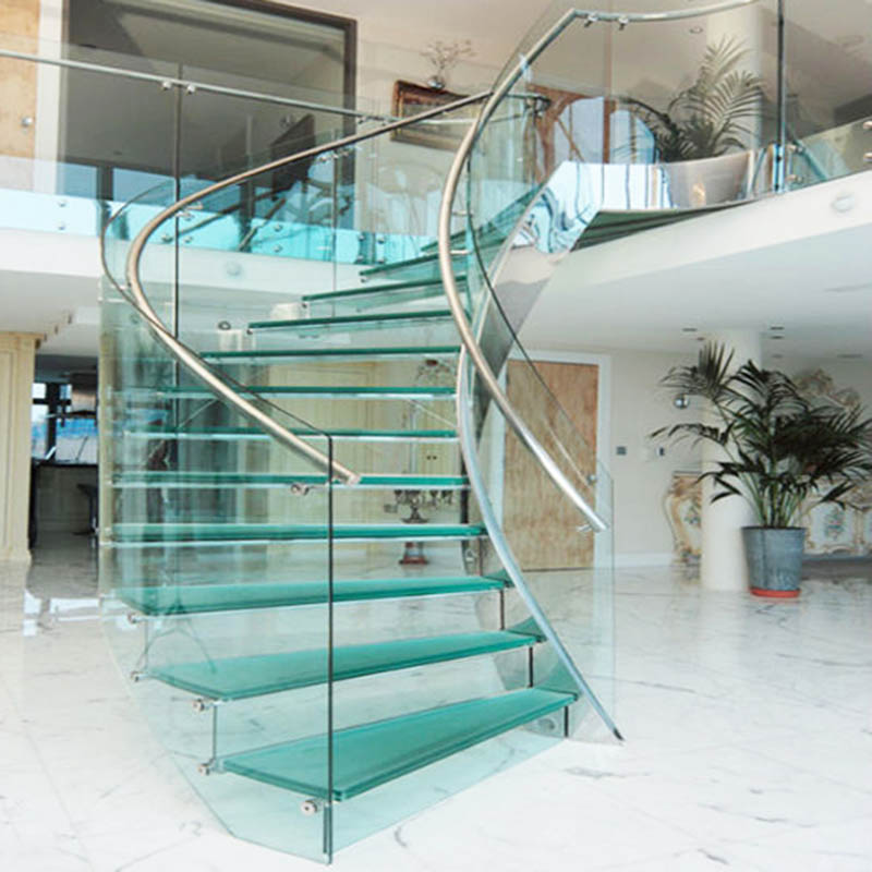glass curved round staircase-szgbuilding