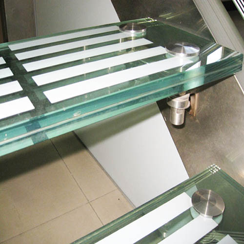 silk screen laminated glass for stair treads-szgbuilding