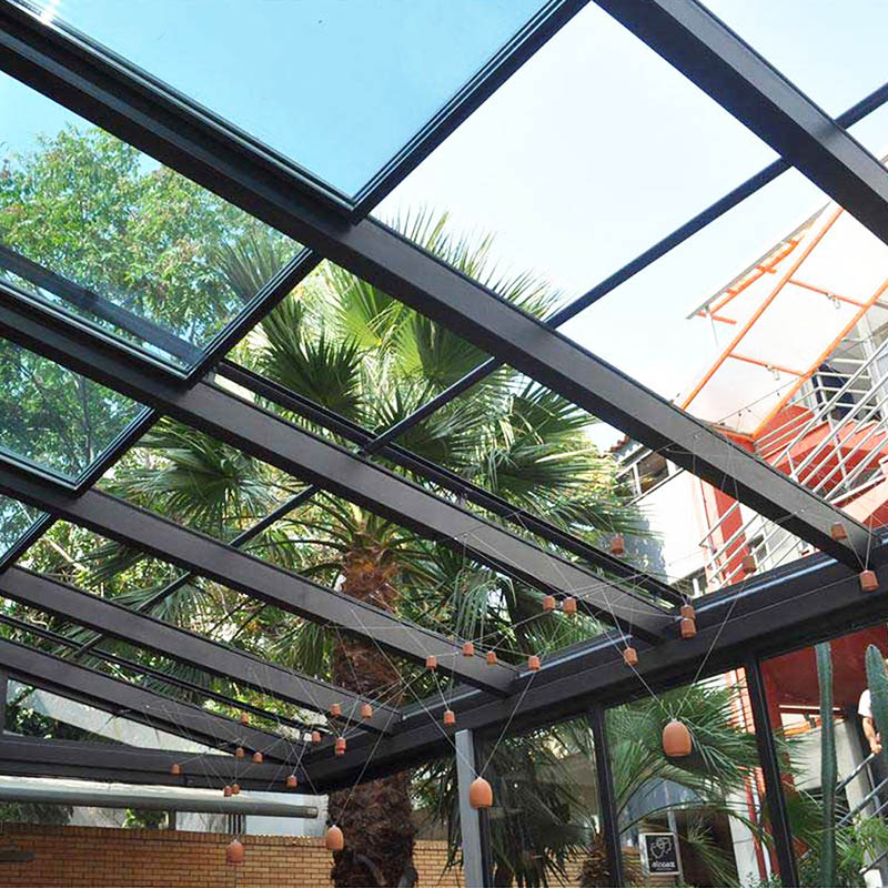 5+9A+5MM retractable glass roof