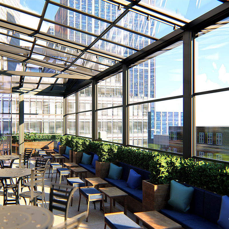 guillotine glass system sunroom-SZGbuilding