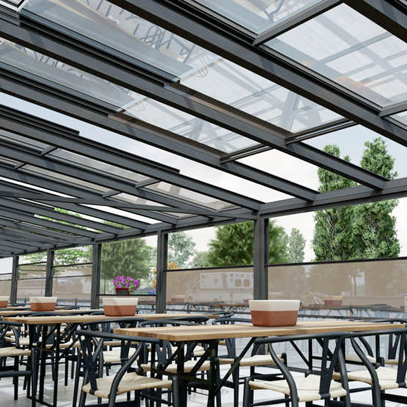 5+9A+5MM retractable glass roof
