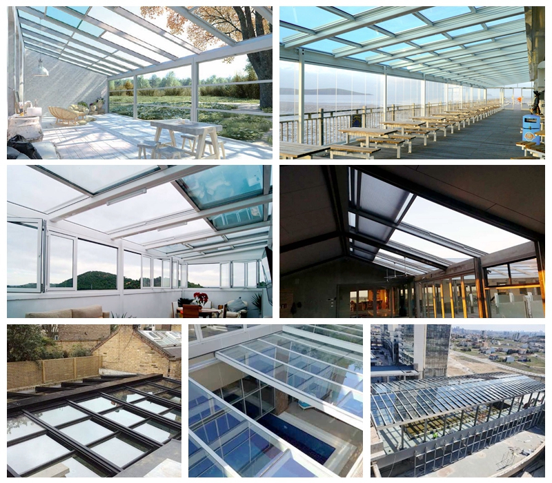 5+9A+5MM retractable glass roof