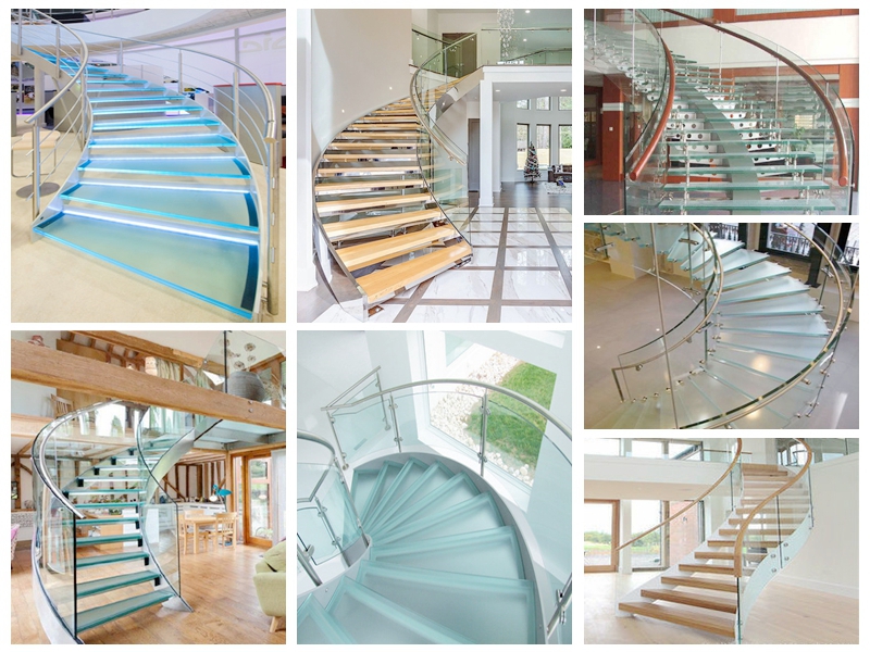 glass curved round staircase-szgbuilding