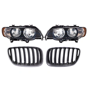 Auto Body Parts Head Light and Grill for BMW X5 E53  63126918972 51137124815