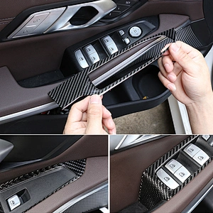 Car Interior Carbon Fiber Frame Sticker Cover Trim for BMW 3 G20