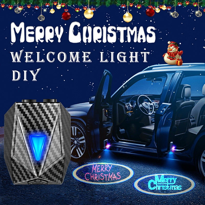 Custom Logo Merry Christmas Car Door Led Projector Welcome Light for BMW E90 Audi A3 A5 Golf Porsche Opel Mini German Car