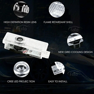 Custom Logo Merry Christmas Car Door Led Projector Welcome Light for BMW E90 Audi A3 A5 Golf Porsche Opel Mini German Car