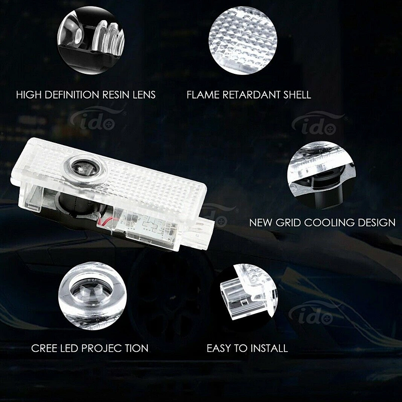 Custom Logo Merry Christmas Car Door Led Projector Welcome Light for BMW E90 Audi A3 A5 Golf Porsche Opel Mini German Car