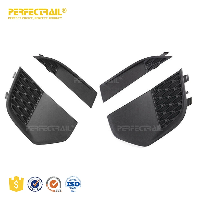 PERFECTRAIL LR061230 LR061231 LR061235 LR061236 Car Front Fog Lamp Cover Frame Grille for Land Rover Discovery Sport L550 2014-