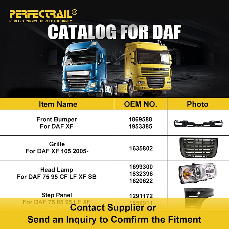PERFECTRAIL Heavy Duty Truck Spare Parts for DAF Trucks XF 105 106 45 55 65 75 85 95 CF LF SB TB DB PX4 PX5 PX7