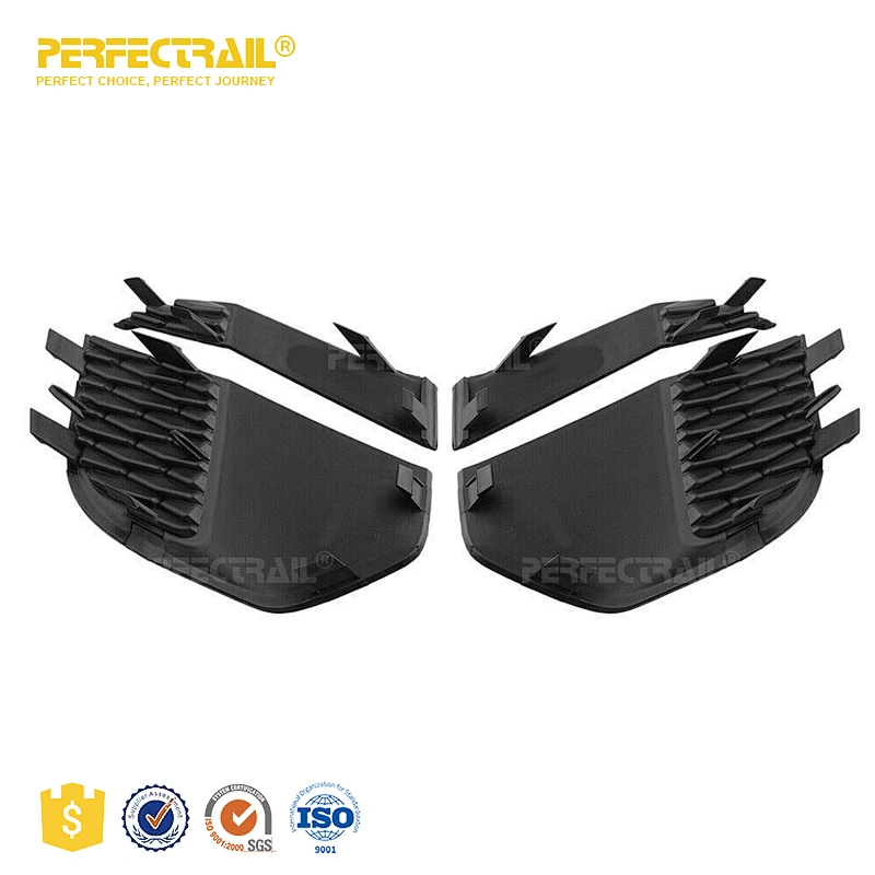 PERFECTRAIL LR061230 LR061231 LR061235 LR061236 Car Front Fog Lamp Cover Frame Grille for Land Rover Discovery Sport L550 2014-