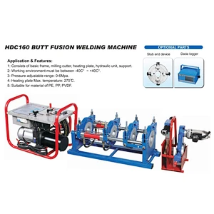 HDPE plastic pipe hydraulic butt fusion welding machine