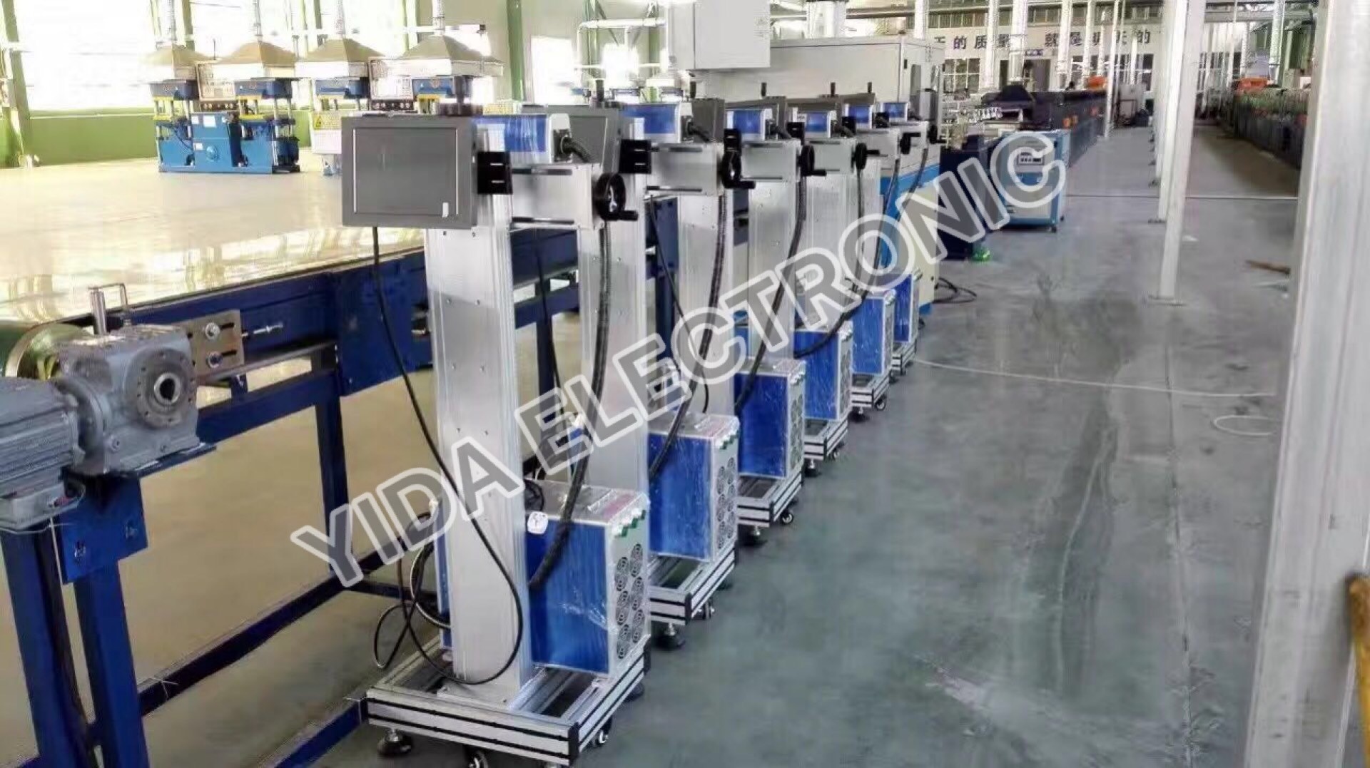 YIDA LASER, pipe laser marking machine, fiber laser marking machine, pipe laser printer, pipe printing machine, printing on pipe, marking on cable