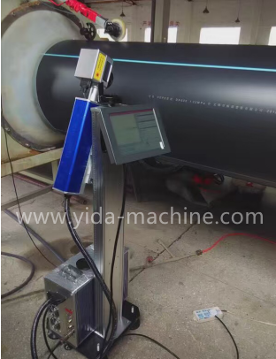 YIDA LASER, pipe laser marking machine, fiber laser marking machine, pipe laser printer, pipe printing machine, printing on pipe, marking on cable