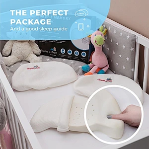 Anti Flat Head Protection Positioning Infant Sleep Pillow Memory Foam Baby Head Shaping Baby Pillow With Organic Cotton Cover