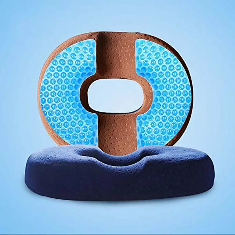 Blood Circulation Orthopedic Coccyx Cushion Pain Relief Gel Pad Pillow Gel Orthopaedic Seat Cushion